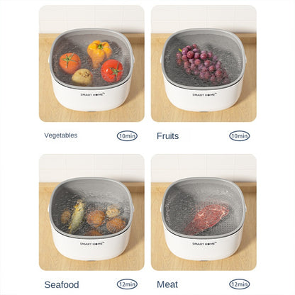 Portable Fruit & Vegetable Washer – Kitchen Food Cleaning & Purifier Basket with Handle