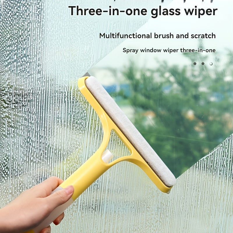 3-in-1 Window & Mirror Cleaner – Microfiber Scraper & Wiper (No Electricity Needed)