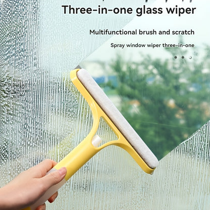 3-in-1 Window & Mirror Cleaner – Microfiber Scraper & Wiper (No Electricity Needed)