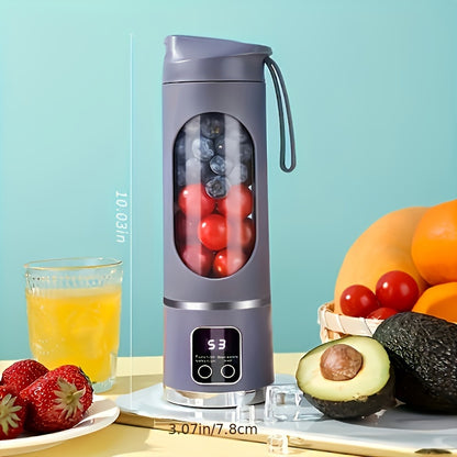 USB Rechargeable Portable Blender – Personal Juicer for Fruits, Veggies & Milkshakes (Easy Clean)