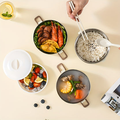 Stainless Steel Lunch Box Set – Large Capacity Thermal Bento with Insulated Bag (School & Work)