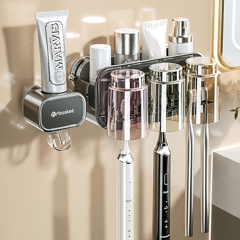 Wall-Mounted Automatic Toothpaste Dispenser – No-Drill Suction Cup Organizer (1pc)