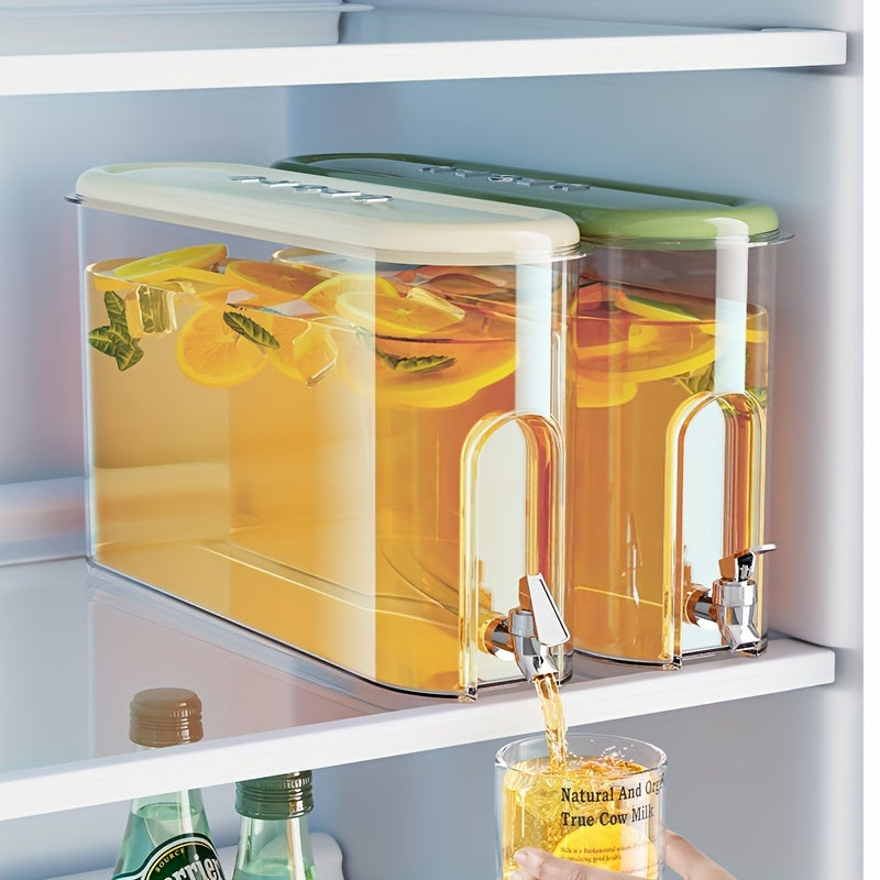 Large Capacity Cold Water Bottle with Faucet – Sealed Food-Grade Fridge Dispenser for Home Use