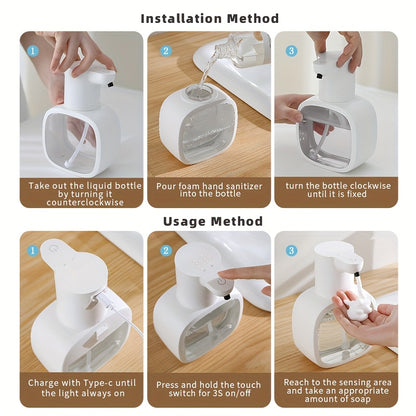 Touch-Free Automatic Soap Dispenser – Rechargeable Foaming Sensor Pump (Bathroom & Kitchen)