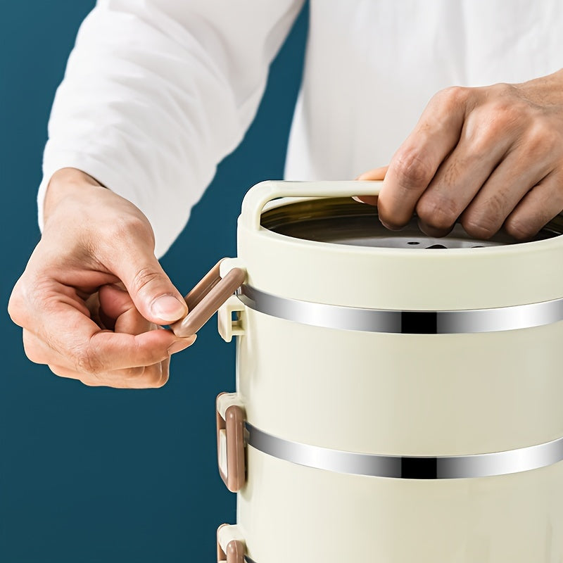 Stainless Steel Lunch Box Set – Large Capacity Thermal Bento with Insulated Bag (School & Work)