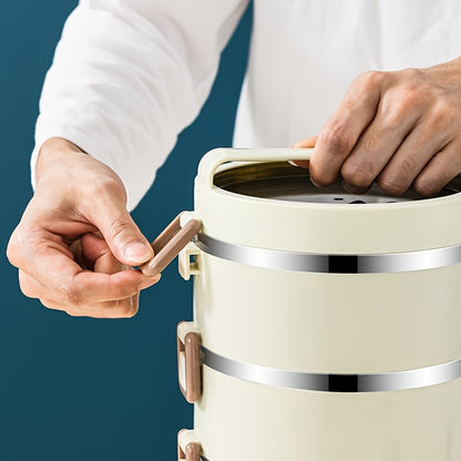 Stainless Steel Lunch Box Set – Large Capacity Thermal Bento with Insulated Bag (School & Work)