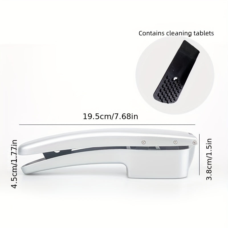 2-in-1 Garlic Press & Slicer – Multifunction Garlic Crusher & Mincer (Aluminum Alloy)