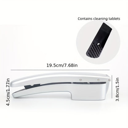 2-in-1 Garlic Press & Slicer – Multifunction Garlic Crusher & Mincer (Aluminum Alloy)