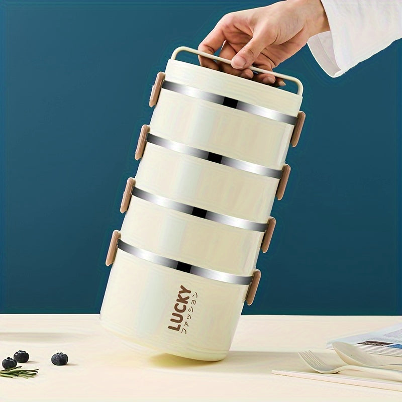 Stainless Steel Lunch Box Set – Large Capacity Thermal Bento with Insulated Bag (School & Work)