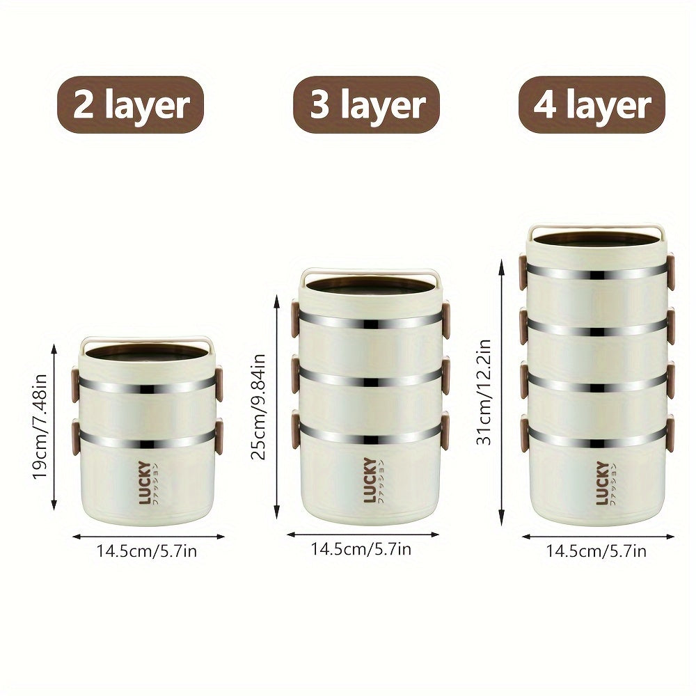 Stainless Steel Lunch Box Set – Large Capacity Thermal Bento with Insulated Bag (School & Work)