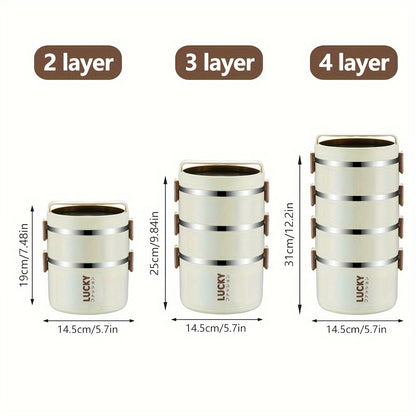 Stainless Steel Lunch Box Set – Large Capacity Thermal Bento with Insulated Bag (School & Work)