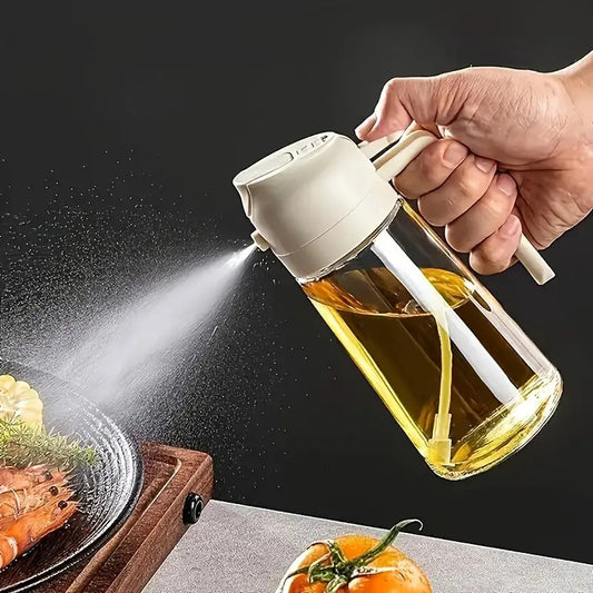 Leak-Proof Oil Dispenser Bottle – Spray & Pour 2-in-1 for Cooking, Grilling & Salad Dressings (15.89oz)