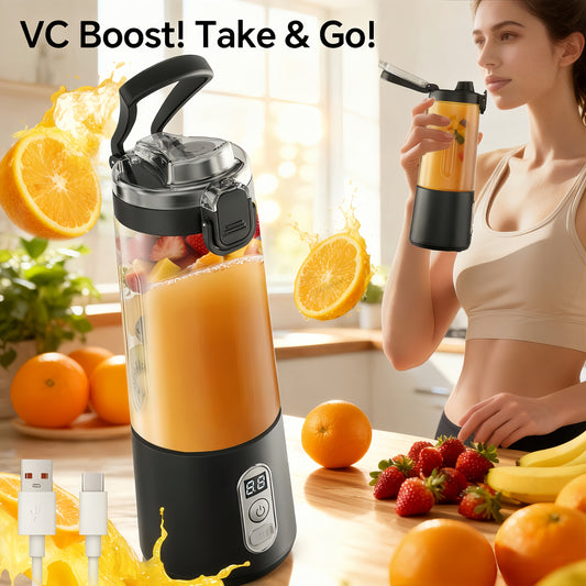 Portable Blender And Juicer, 40-Second Blend Countdown And Battery Digital Display