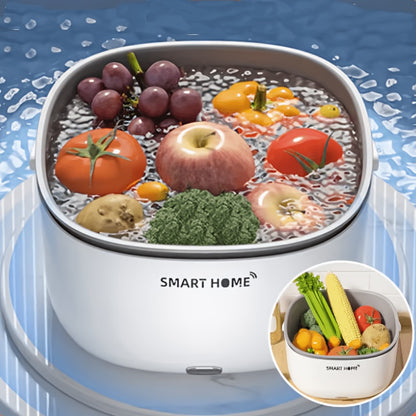 Portable Fruit & Vegetable Washer – Kitchen Food Cleaning & Purifier Basket with Handle