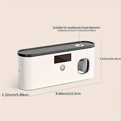 Smart Toothbrush Organizer – Wall-Mounted with Automatic Toothpaste Dispenser, 5-Slot USB Rechargeable