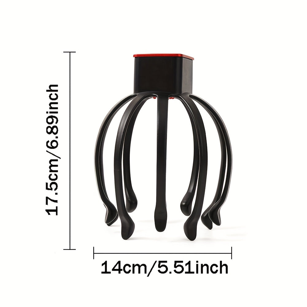 USB Rechargeable Octopus Scalp Massager – 3-Speed Portable Vibration Head Massager (Unisex Gift)