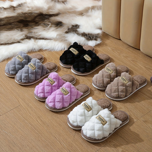 Women’s Slip-On House Slippers – Plush Non-Slip EVA Indoor/Outdoor Cozy Cushion Slides