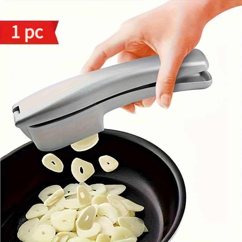 2-in-1 Garlic Press & Slicer – Multifunction Garlic Crusher & Mincer (Aluminum Alloy)