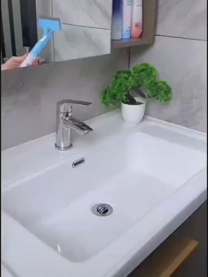 3-in-1 Window & Mirror Cleaner – Microfiber Scraper & Wiper (No Electricity Needed)