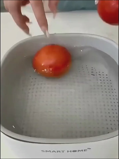 Portable Fruit & Vegetable Washer – Kitchen Food Cleaning & Purifier Basket with Handle