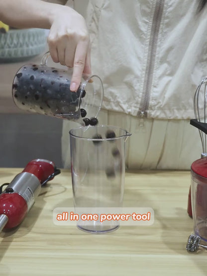 5-in-1 Immersion Hand Blender – Powerful Motor, Multi Attachments (Whisk & Chopper) 120V US Plug